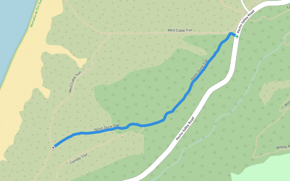 North Dune Trail Hiking BaywoodLos Osos, California Pacer