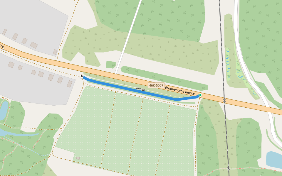 аллея walking route map in Barmino