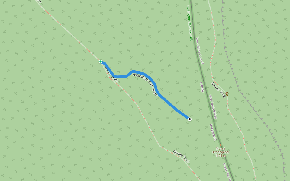 Naturalists’ Cairn track walking route map in Limpinwood