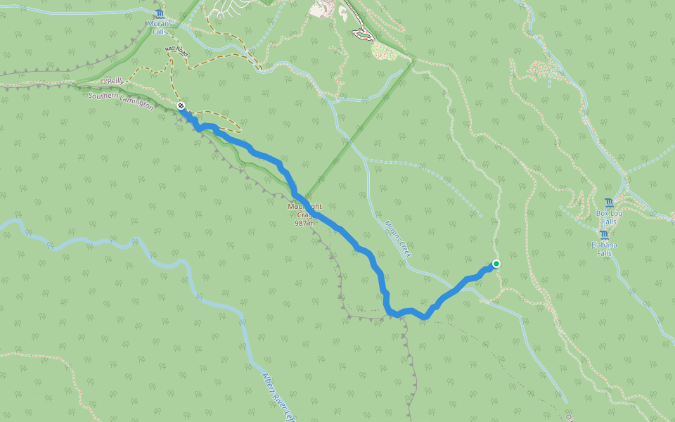 Moonlight Crag Walking Track walking route map in O'Reilly