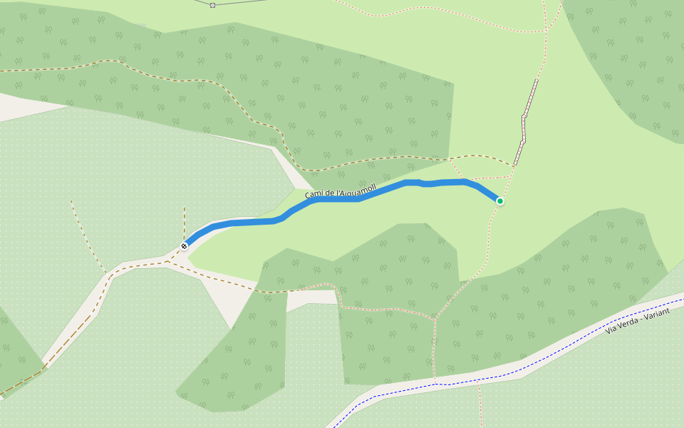 Camí de l'Aiguamoll walking route map in Salt