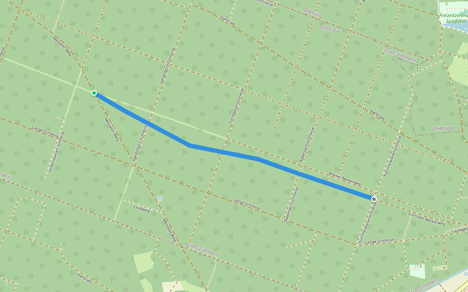 Schmaler Beckerweg walking route map in Groß-Zimmern