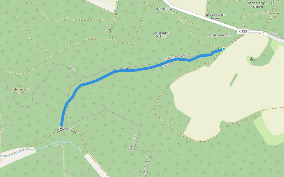 Trockental walking route map in Sulza