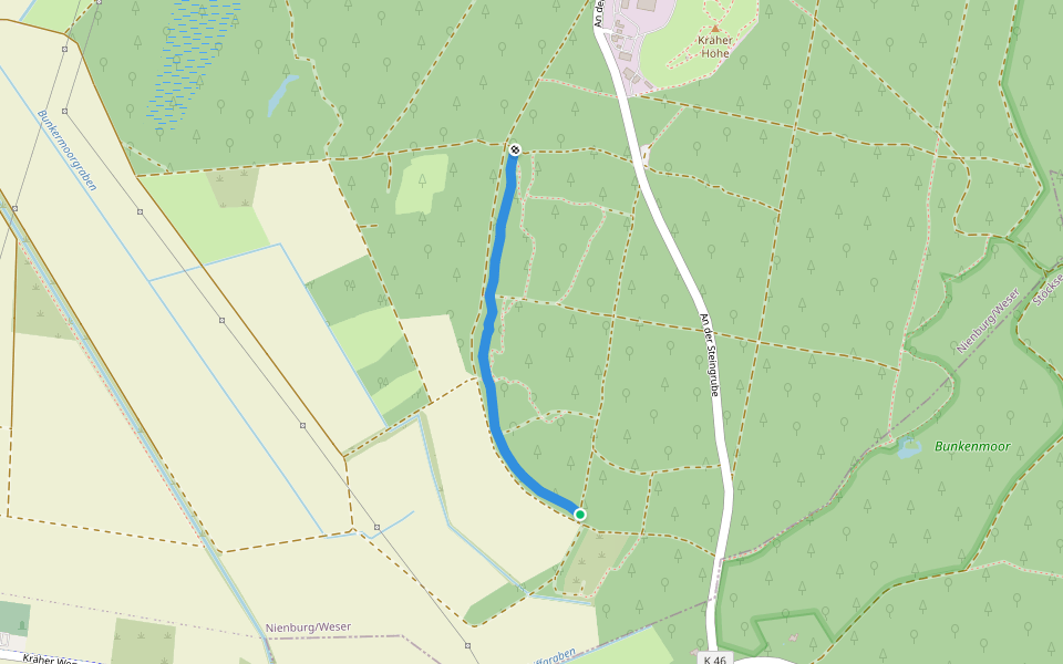 Hexentreppe walking route map in Nienburg/Weser