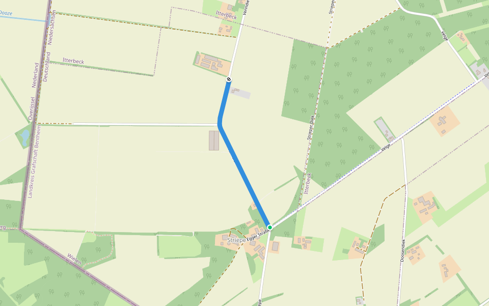 Venndiek walking route map in Wielen