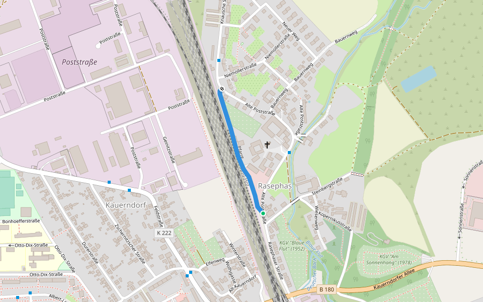 Pfarre walking route map in Altenburg