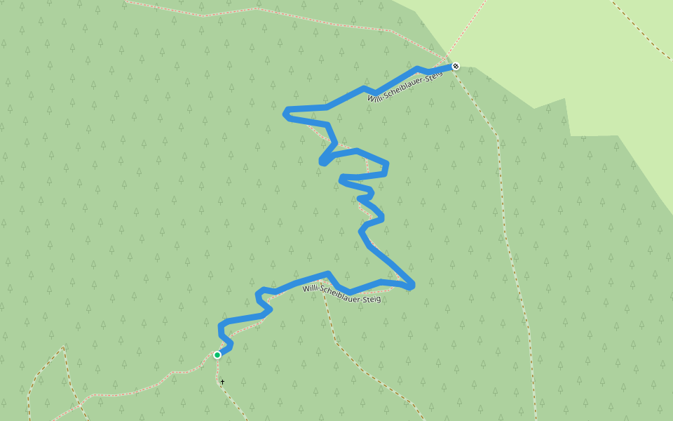Willi-Scheiblauer-Steig walking route map in Ybbsitz
