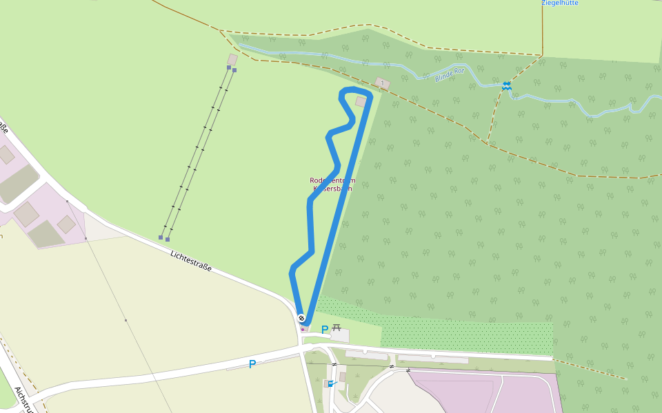 Sommerrodelbahn walking route map in Kaisersbach