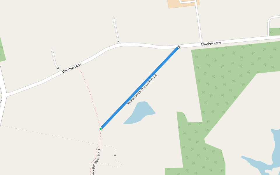 Withernwick Footpath No 2 walking route map in Withernwick