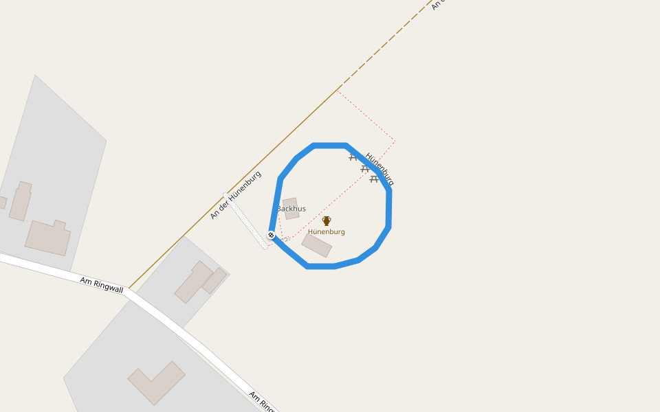 Hünenburg walking route map in Twistringen