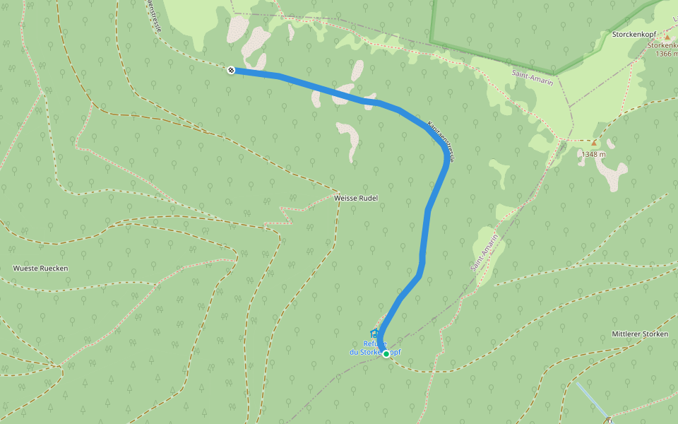 Kapitaenstressle walking route map in Saint-Amarin