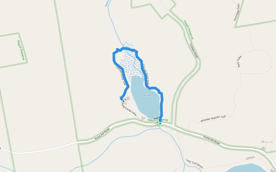 Lincoln Pond Trail walking route map in Rensselaerville