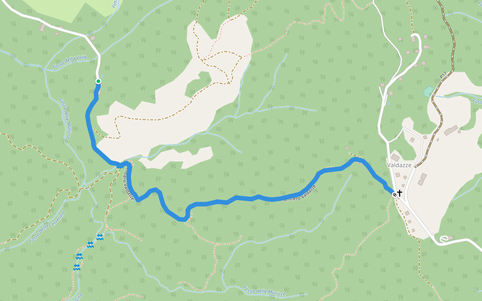 Sentiero Valdazze walking route map in Ranco Di Sotto