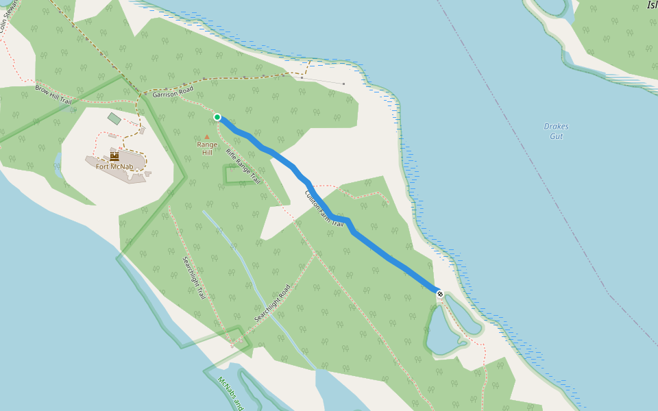 Culliton Farm Trail walking route map in Shearwater