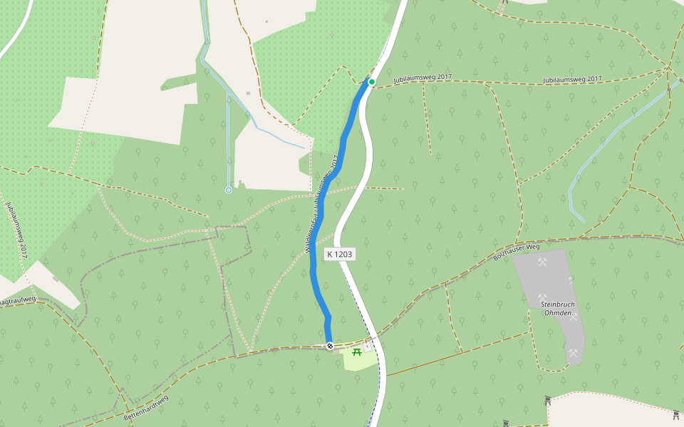 Waldleerpfad / Jubiläumsweg 2017 walking route map in Schlierbach