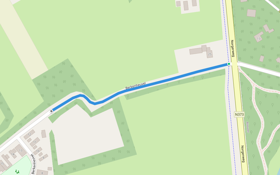 Berkenheuvel walking route map in Roderesch