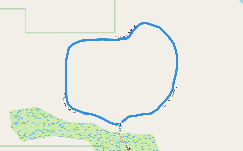 Trail Loop (0.38 mi) walking route map in Woodstock