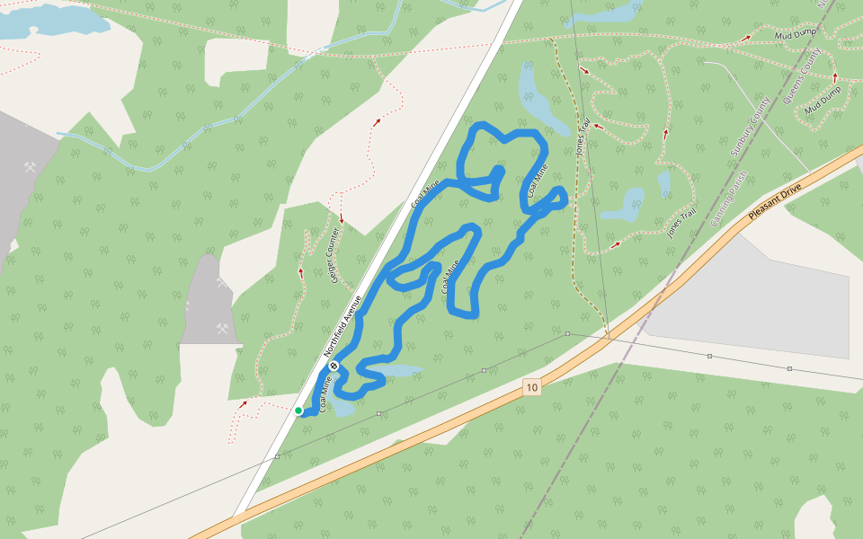 Coal Mine walking route map in Minto