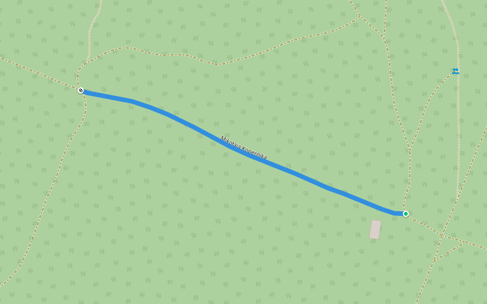 Mikołaja Kopernika walking route map in Zagórze