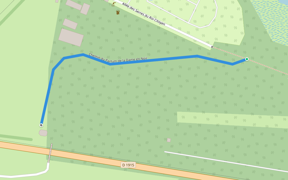 Chemin du Parfum de la Dame en Noir walking route map in Eu