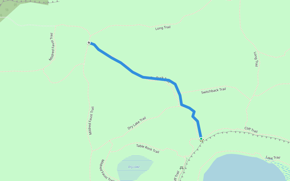Big Buck Trail walking route map in Jamesville