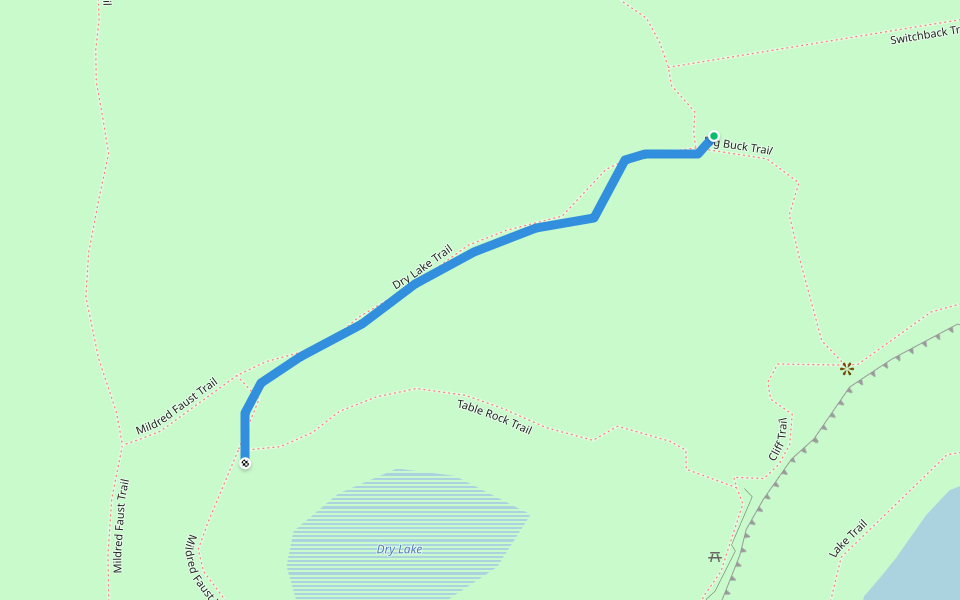 Dry Lake Trail walking route map in Jamesville