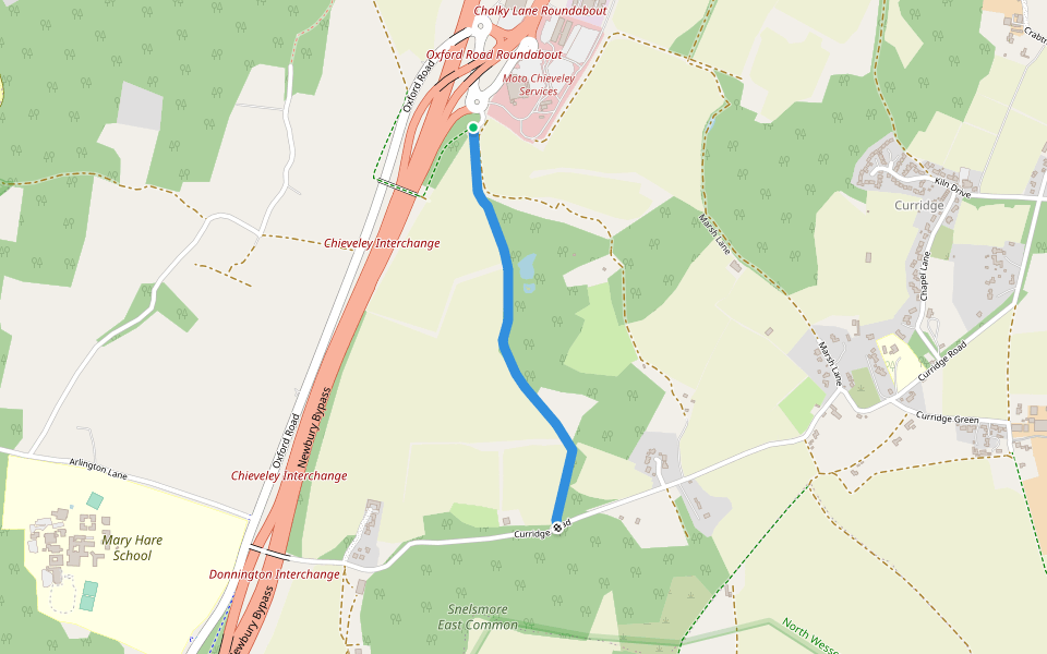 Map Curridge Chalky Lane | Walking Map