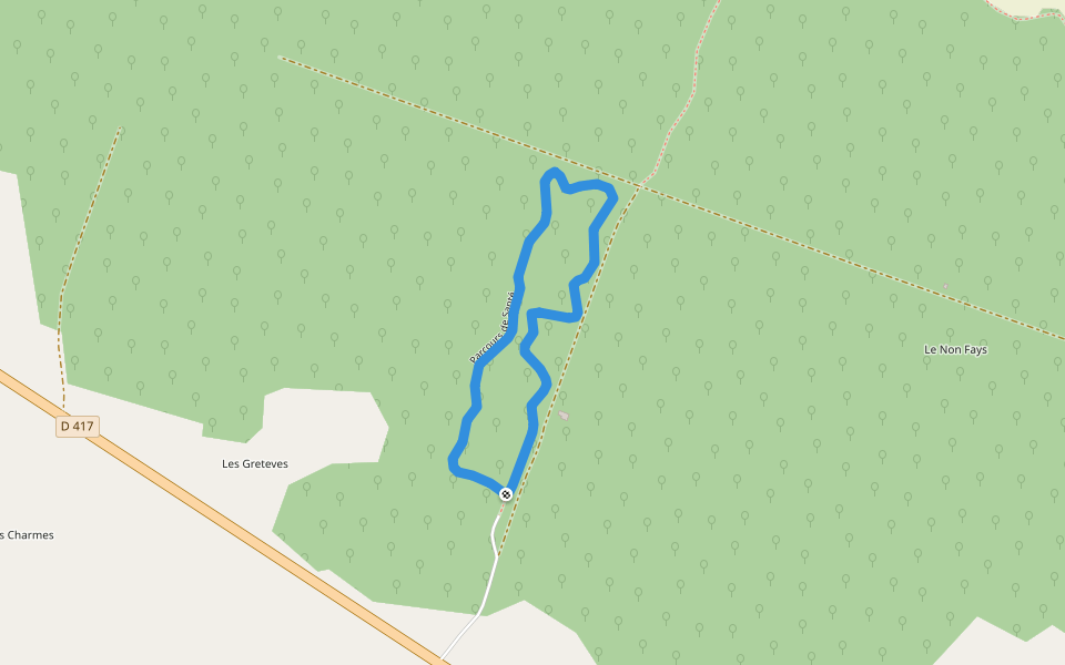 Parcours de Santé walking route map in Nogent