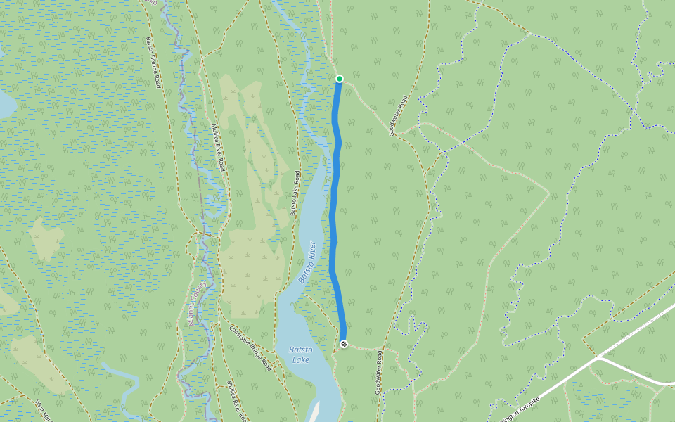 Batsto White Trail walking route map in Hammonton