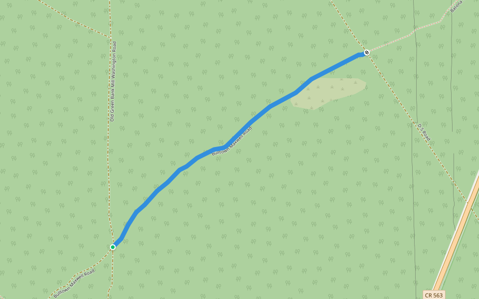 Bulltown Maxwell Road walking route map in Egg Harbor City