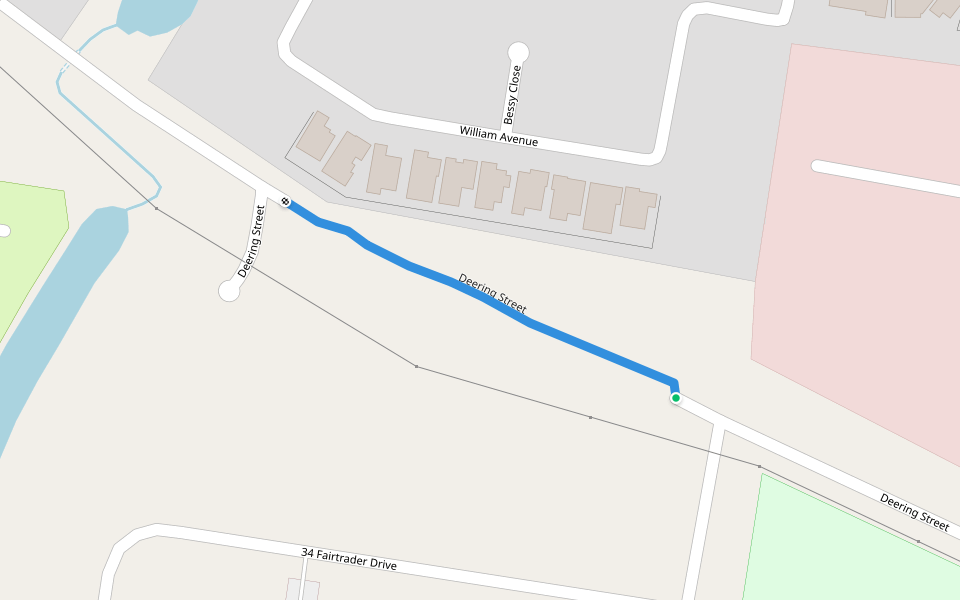 Deering Street walking route map in Yamba