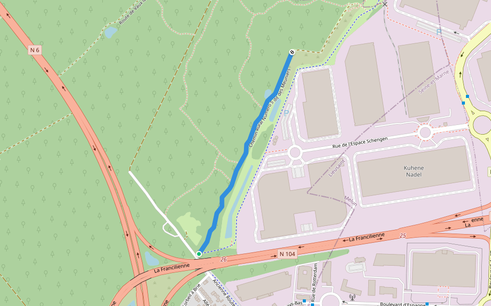 Chemin Rural Numéro 5 dit des Meuniers walking route map in Tigery