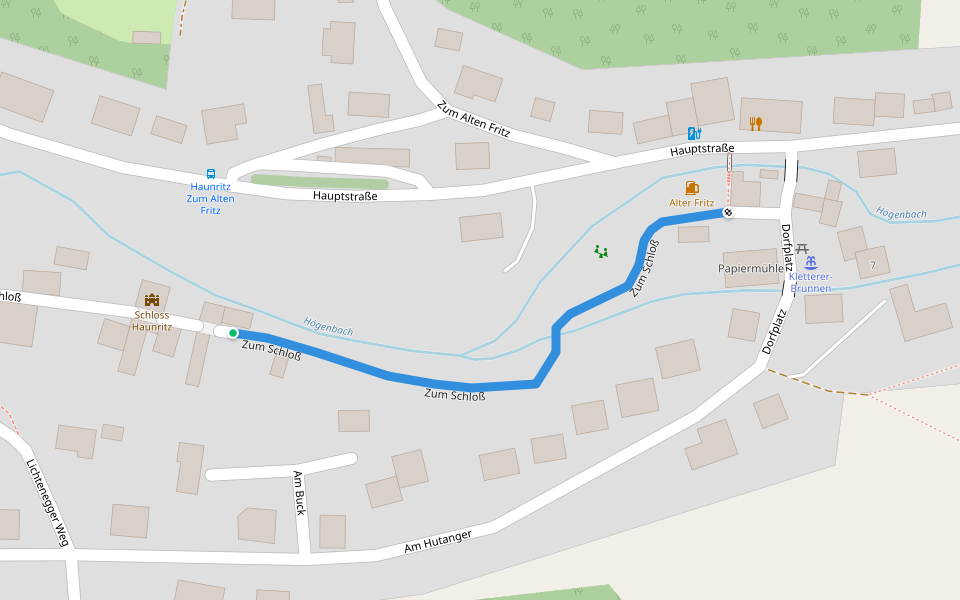 Zum Schloß walking route map in Weigendorf