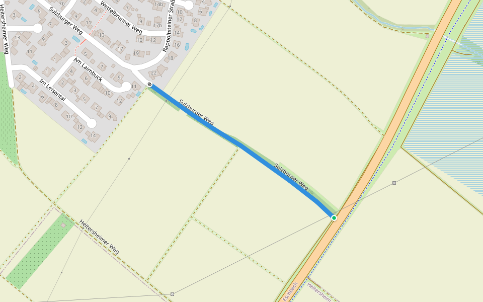 Sulzburger Weg walking route map in Eschbach