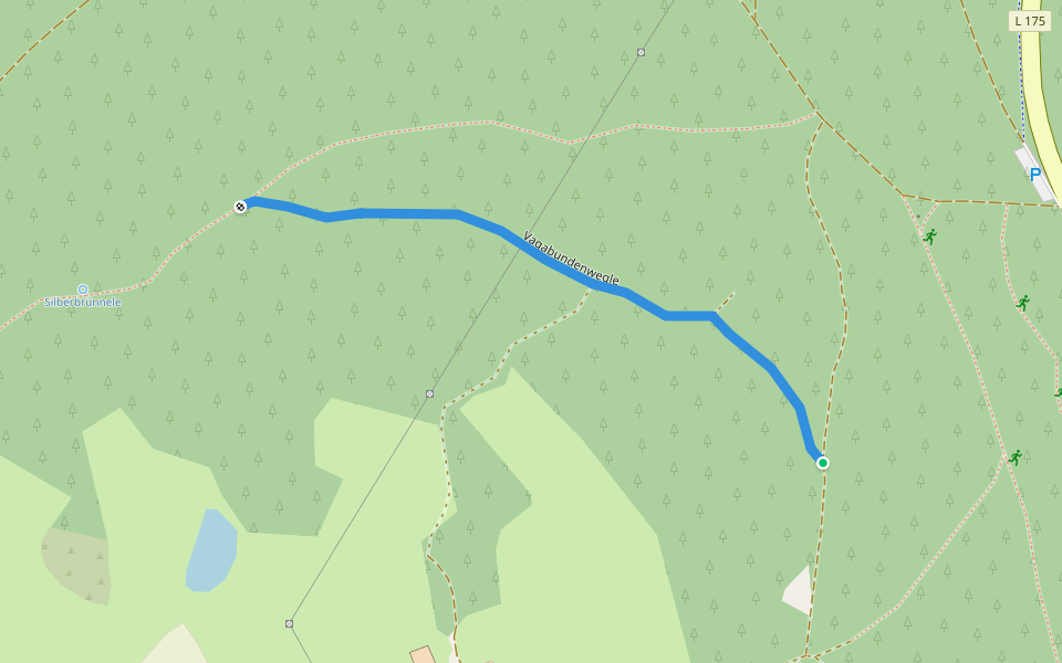 Vagabundenwegle walking route map in Sankt Georgen