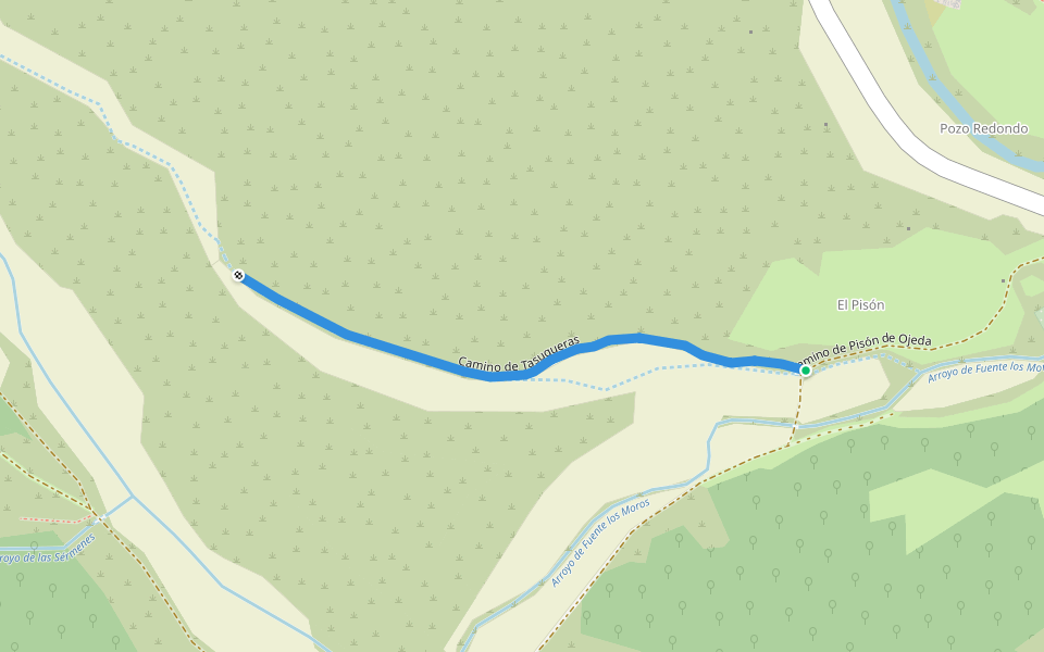Camino de Tasugueras walking route map in Olmos de Ojeda