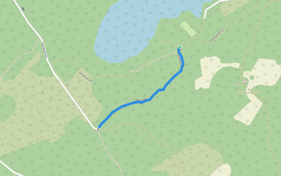 Leonpolku walking route map in Rauma