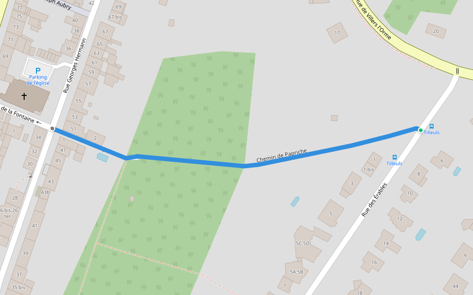 Chemin de Papriche walking route map in Saint-Julien-lès-Metz