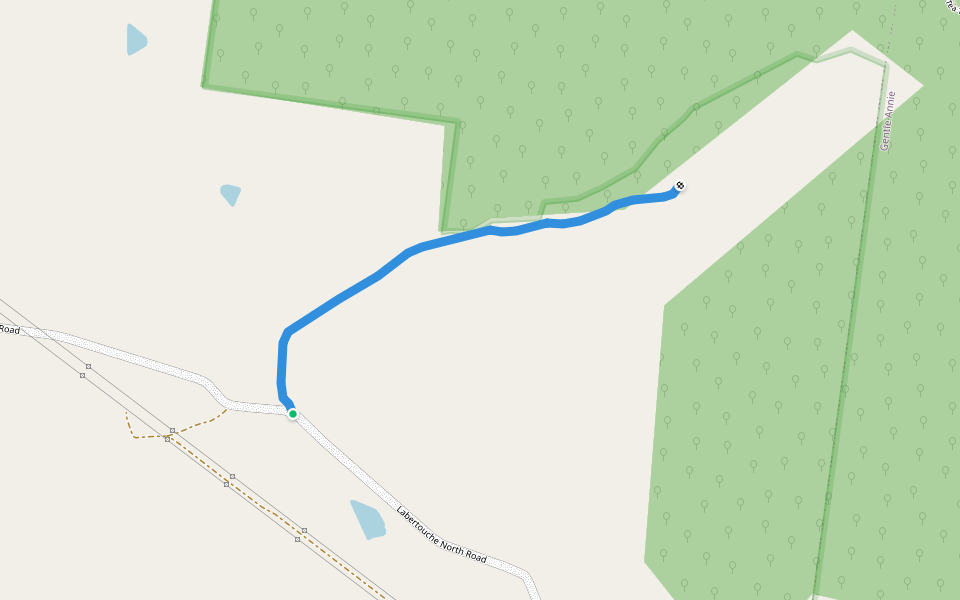 Old Tin Mine Track (incomplete) walking route map in Labertouche
