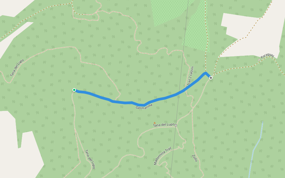 Germanina walking route map in Palazzina