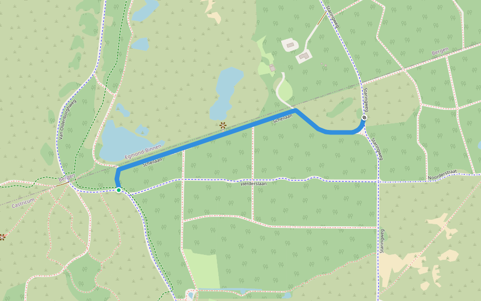 Scheilaan walking route map in Castricum