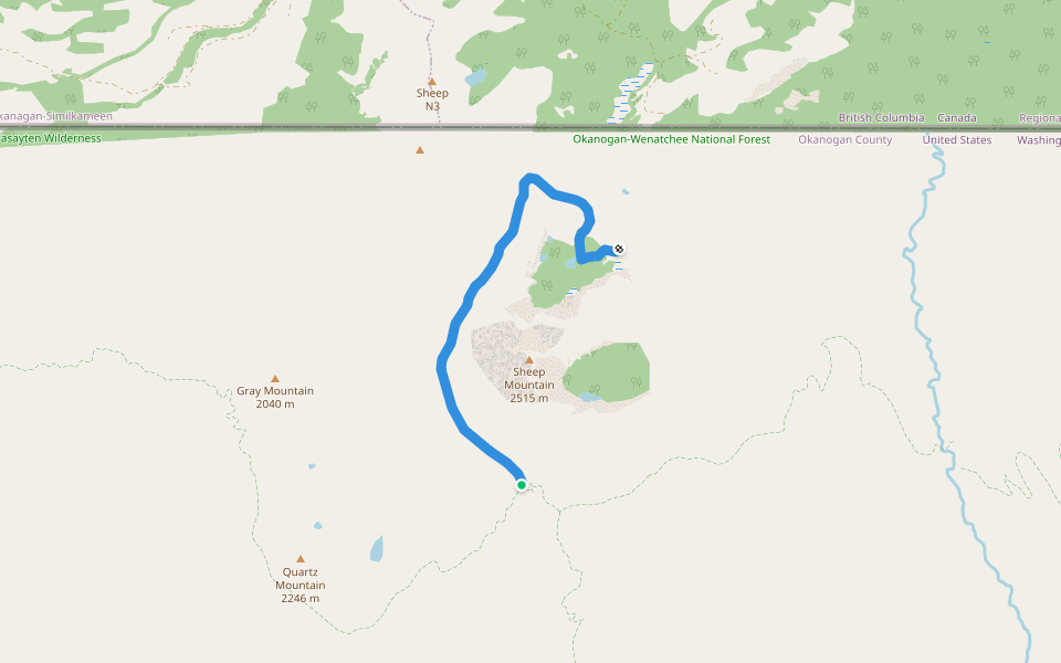 Sheep Mountain Trail walking map