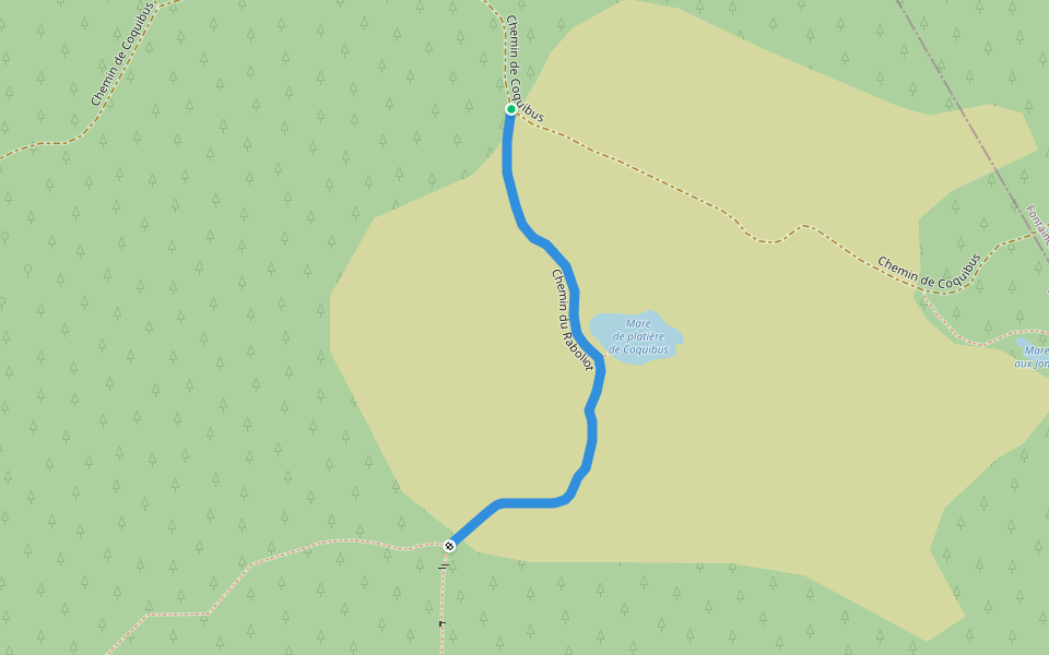 Chemin du Raboliot walking route map in Milly-la-Forêt