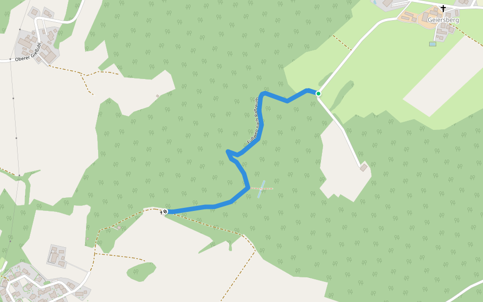 Fußweg nach Raßreuth walking route map in Hauzenberg