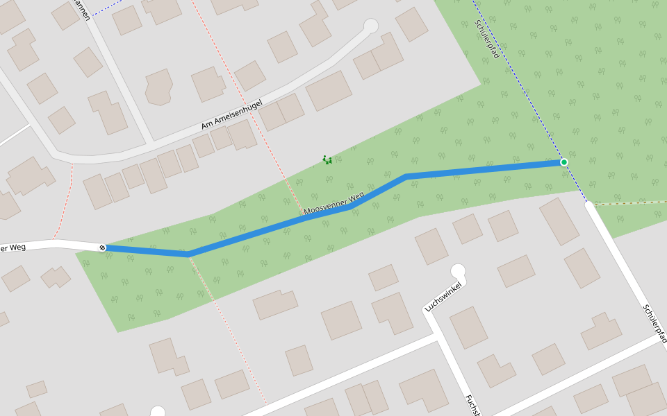 Moosvenner Weg walking route map in Lingen (Ems)