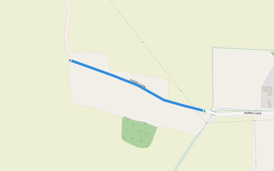Hobbs Lane walking route map in Dassels