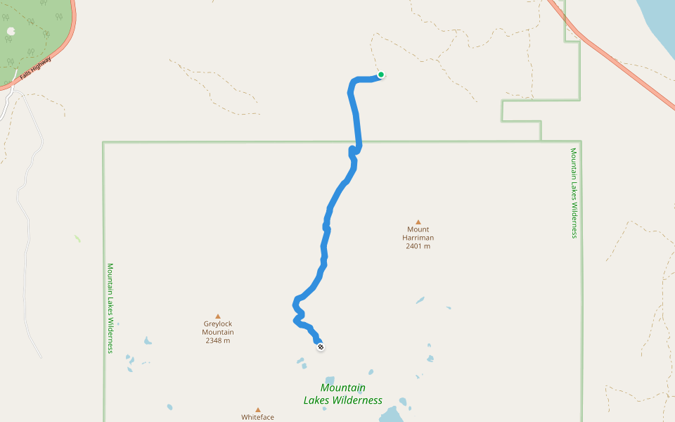 Varney Creek Trail walking route map in Klamath Falls