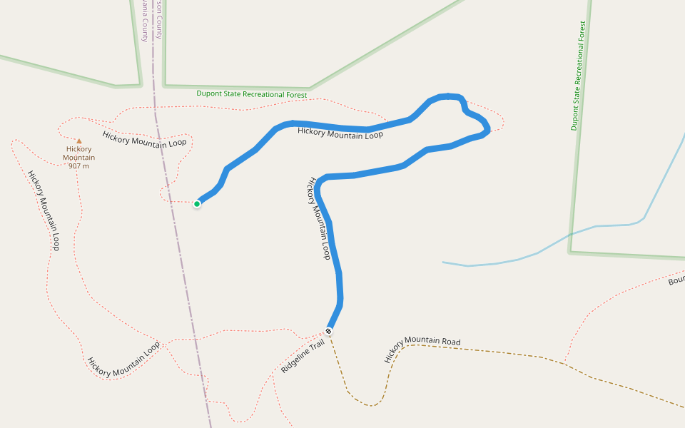 Hickory Mountain Loop351036998 walking route map in Hendersonville