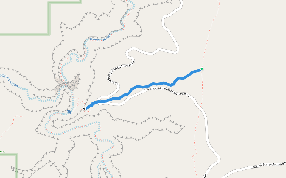Mesa Trail walking route map in Lake Powell