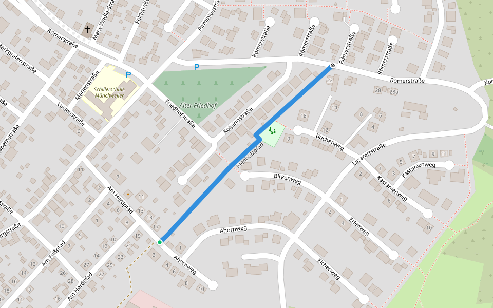 Kienholzpfad walking route map in Münchweiler an der Rodalb